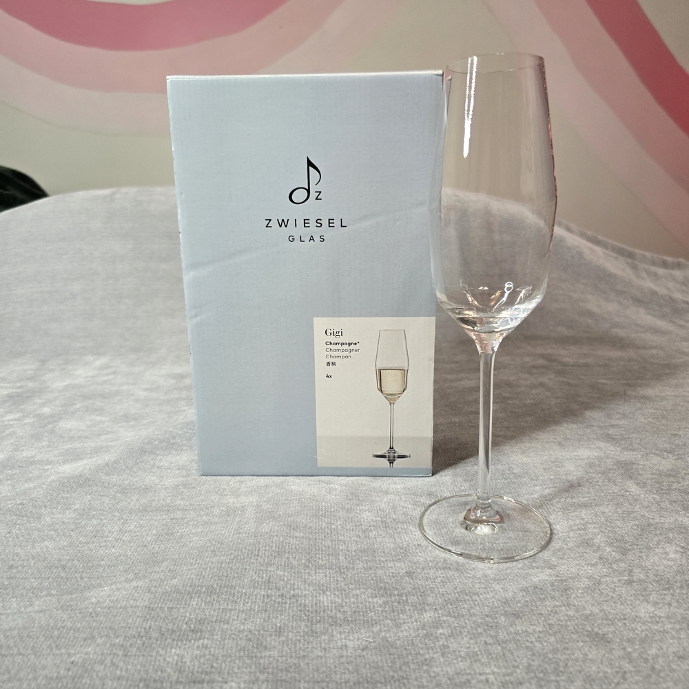 Zwiesel Glas Gigi Champagne Glasses Set of 4 Tritan Crystal‎ Made in Germany NIB
